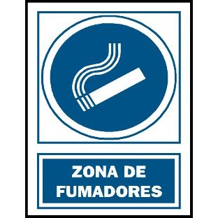 SEÑAL PVC ZONA FUMADORES 210X297