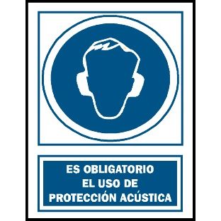 SEÑAL PVC USO PROTECCION ACUSTICA 210X297 